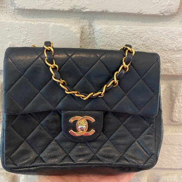 CHANEL Handbags - CHANEL Vintage Single Flag Bag, Black